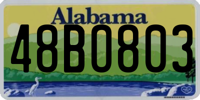 AL license plate 48BO803