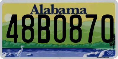 AL license plate 48BO870