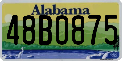 AL license plate 48BO875