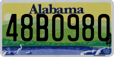 AL license plate 48BO980