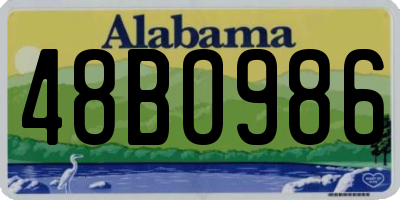 AL license plate 48BO986