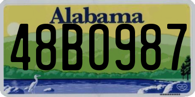 AL license plate 48BO987