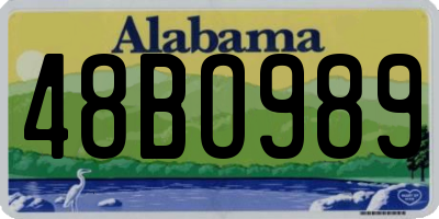 AL license plate 48BO989