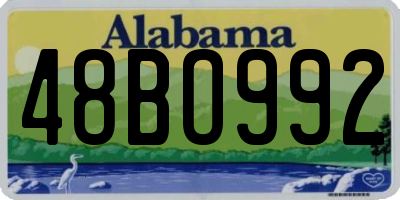AL license plate 48BO992