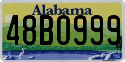 AL license plate 48BO999
