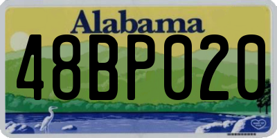 AL license plate 48BP020