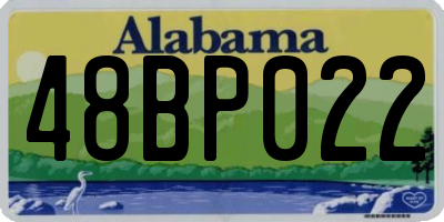AL license plate 48BP022