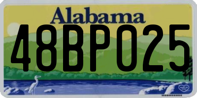AL license plate 48BP025