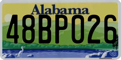 AL license plate 48BP026