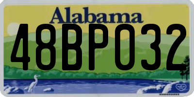 AL license plate 48BP032