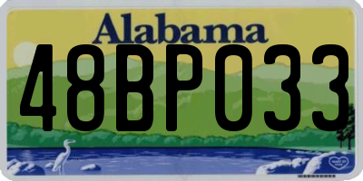 AL license plate 48BP033