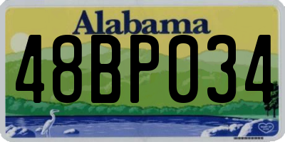AL license plate 48BP034