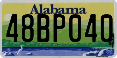 AL license plate 48BP040
