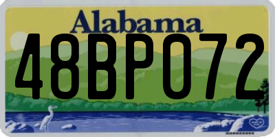 AL license plate 48BP072