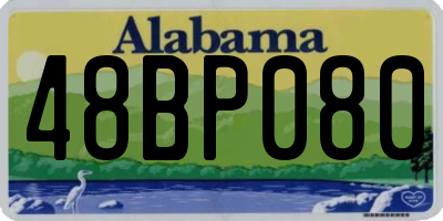 AL license plate 48BP080