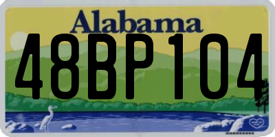 AL license plate 48BP104
