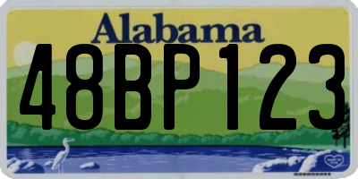 AL license plate 48BP123