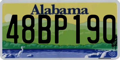 AL license plate 48BP190