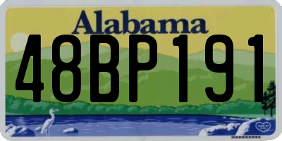 AL license plate 48BP191