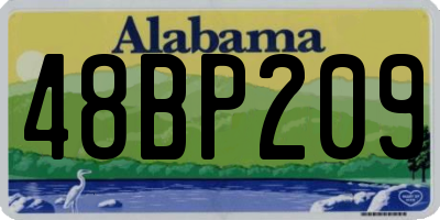 AL license plate 48BP209