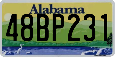 AL license plate 48BP231