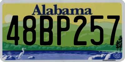 AL license plate 48BP257