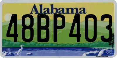 AL license plate 48BP403