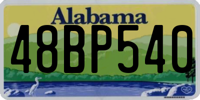 AL license plate 48BP540
