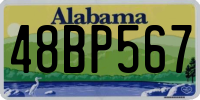 AL license plate 48BP567