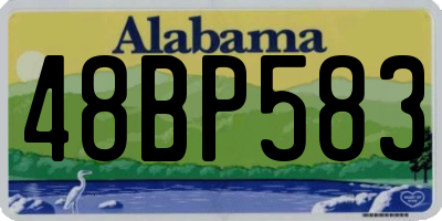 AL license plate 48BP583