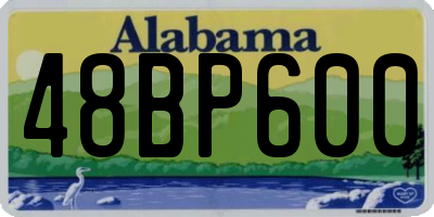 AL license plate 48BP600