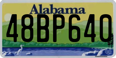 AL license plate 48BP640