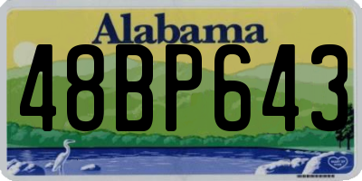 AL license plate 48BP643