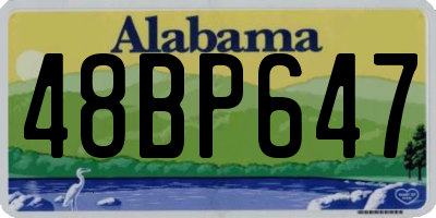 AL license plate 48BP647