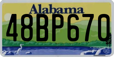 AL license plate 48BP670