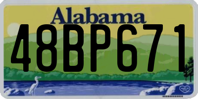 AL license plate 48BP671
