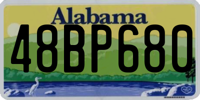AL license plate 48BP680