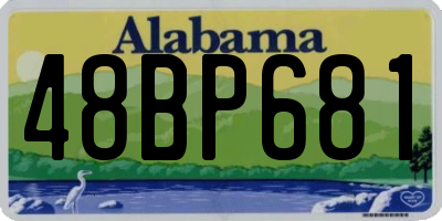 AL license plate 48BP681