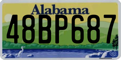 AL license plate 48BP687