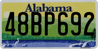 AL license plate 48BP692