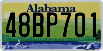 AL license plate 48BP701