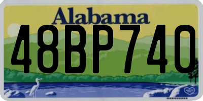 AL license plate 48BP740