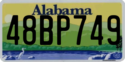 AL license plate 48BP749