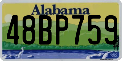 AL license plate 48BP759