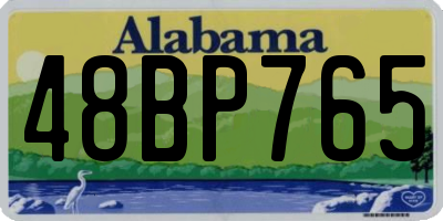AL license plate 48BP765