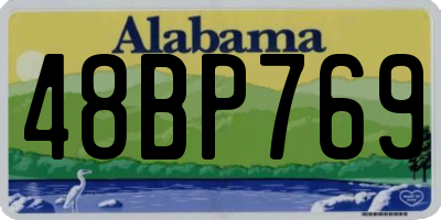 AL license plate 48BP769