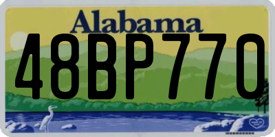 AL license plate 48BP770