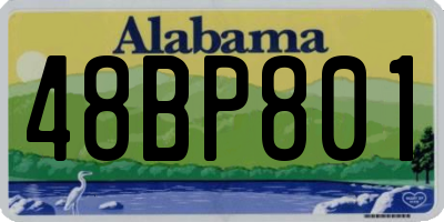 AL license plate 48BP801