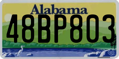 AL license plate 48BP803