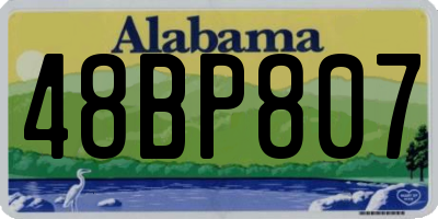 AL license plate 48BP807